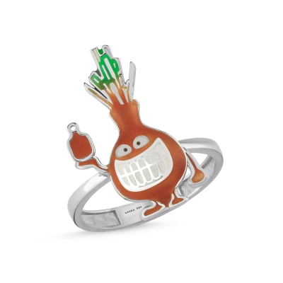 Soğan Özel Tasarım Beyaz Altın Yüzük YYY540