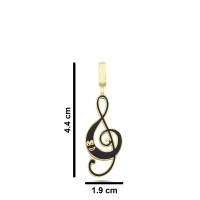 Sol Anahtarı Mineli Altın Kolye MZK1