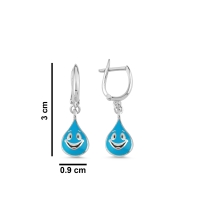 Su Özel Tasarım Beyaz Altın Küpe BK204