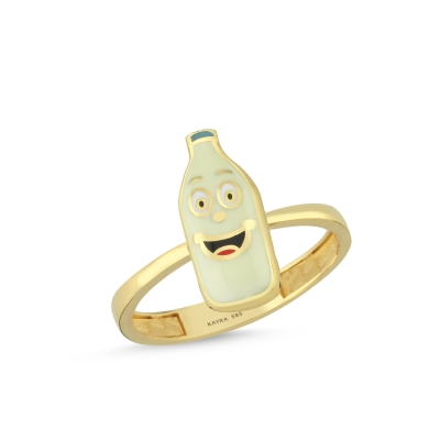 Süt Özel Tasarım Altın Yüzük Y607