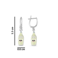 Süt Özel Tasarım Beyaz Altın Küpe BK208