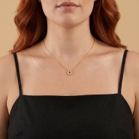 Taşlı Ö Harfli Altın Kolye BM87