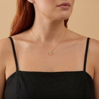 Taşlı Ş Harfli Altın Kolye BM95