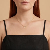 Taşlı Z Harfli Altın Kolye BM107