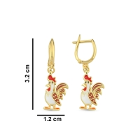 Tavuk Özel Tasarım Altın Küpe B219