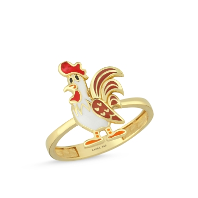 Tavuk Özel Tasarım  Altın Yüzük Y619