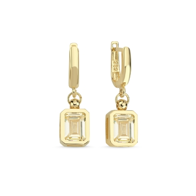 Topaz Taşlı Altın Küpe AHK04