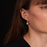 Topaz Taşlı Altın Küpe AHK04