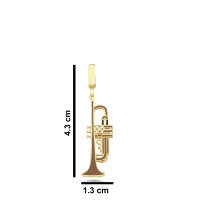 Trompet Mineli Altın Kolye Ucu TP18
