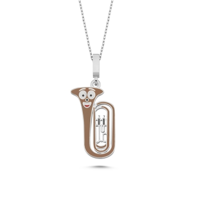 Tuba Mineli Beyaz Altın Kolye TB40