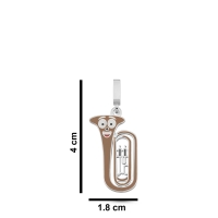 Tuba Mineli Beyaz Altın Kolye TB40