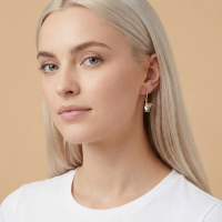 Turp Özel Tasarım Altın Küpe 129