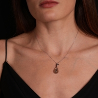 Ud Mineli Beyaz Altın Kolye Ucu KD9