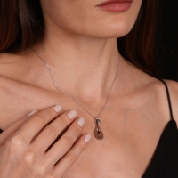 Ud Mineli Beyaz Altın Kolye Ucu KD9