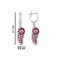 Üzüm Özel Tasarım Beyaz Altın Küpe BK232