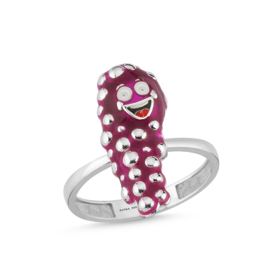 Üzüm Özel Tasarım Beyaz Altın Yüzük OD632