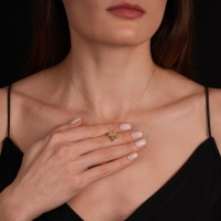 Yaprak Altın Kolye AKM52