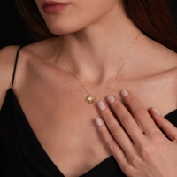 Yaprak Altın Kolye AKM52