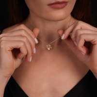 Yaprak Altın Kolye AKM52