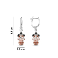 Yerfıstığı Özel Tasarım Beyaz Altın Küpe BK226