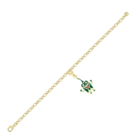 Yeşil Dolmalık Biber Özel Tasarım Altın Çharm BR723