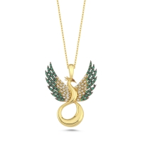 Asil Anka Kuşu Altın Kolye YNC198