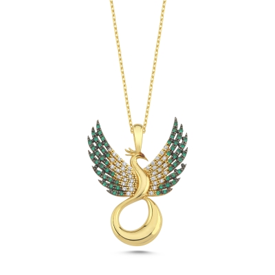 Asil Anka Kuşu Altın Kolye YNC198