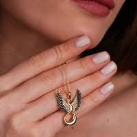 Asil Anka Kuşu Altın Kolye YNC198