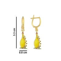 Zeytinyağı Özel Tasarım Altın Küpe 239