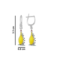 Zeytinyağı Özel Tasarım Beyaz Altın Küpe BK240