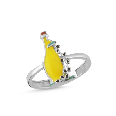 Zeytinyağı Özel Tasarım Beyaz Altın Yüzük OD640