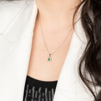 Zümrüt Anturaj Pırlanta Kolye PÇK10