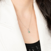 Zümrüt Anturaj Pırlanta Kolye PÇK10