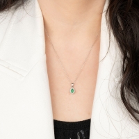 Zümrüt Anturaj Pırlanta Kolye PÇK10